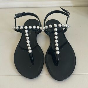 Stuart weitzman Pearl Jelly thong sandal 7